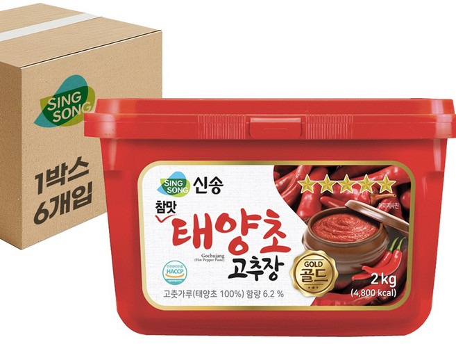 신송 참맛 고추장, 2kg, 6개