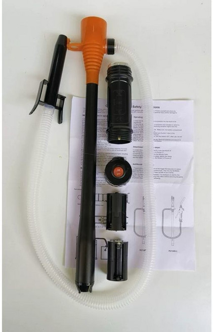 手動抽油泵 尿素抽油管 吸水器 車載應急抽油器, 1個, 橙色--小槍--白管
