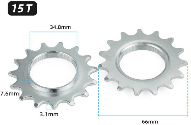 고정 기어 자전거 액세서리 15 13 14 카세트 코그 18T 스프로킷 교체 17 속도 16 단일, 04 15T-1Set, 1개