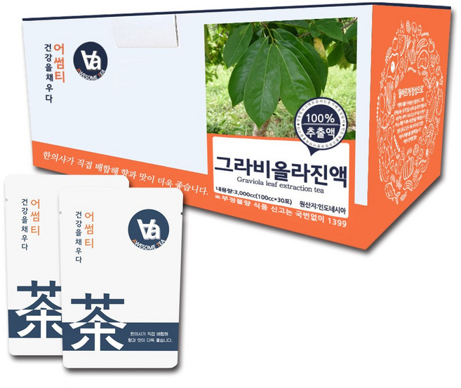 중저온추출 16시간 그라비올라 즙 진액, 100ml, 30개