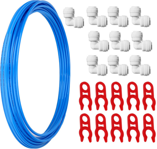 블루 국산 6mm 정수기호스 피팅 설치 관리 부자재 세트 (옵션선택), 1세트