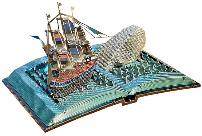 [알꿀밤-메탈퍼즐-ETC] 북아트 모비딕-컬러, 1개