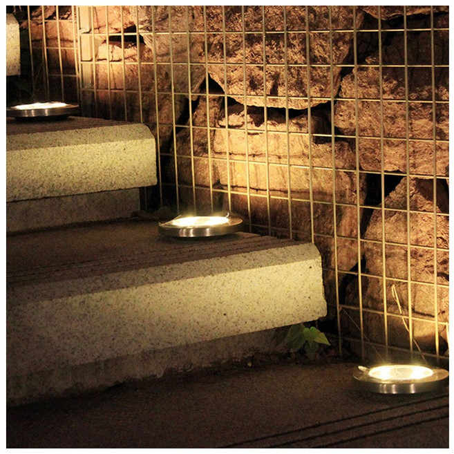 不銹鋼太陽能LED草坪燈 升級加厚燈罩 光控庭院燈 戶外花園路燈, 暖光, 暖光