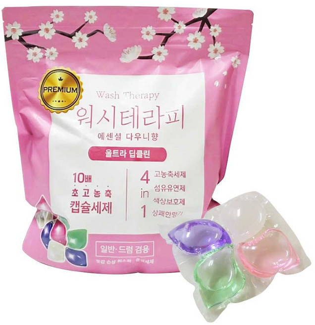 워시테라피 캡슐세제 파우치형, 1개, 100개입