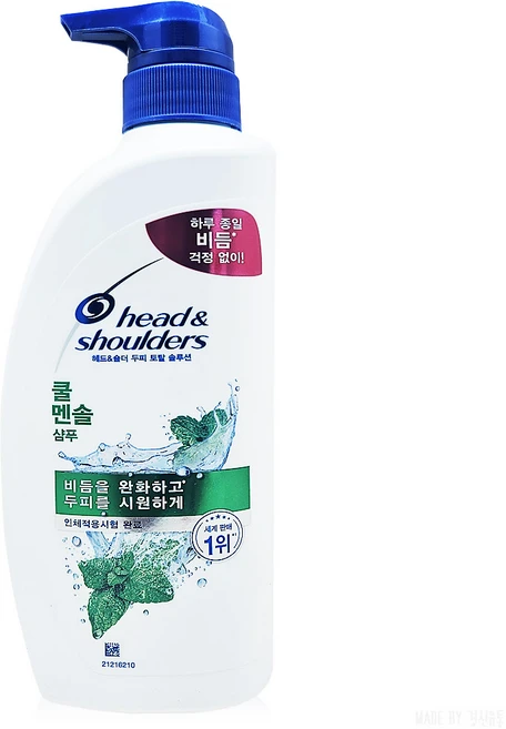 헤드엔숄더 쿨 멘솔 샴푸 550ml, 1개 - 쿠팡