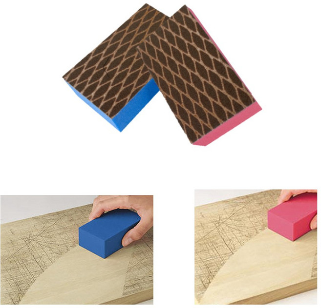 후지오카 일본 도마 스크래퍼 목재 연마 청소 클리너 2개입, 1세트