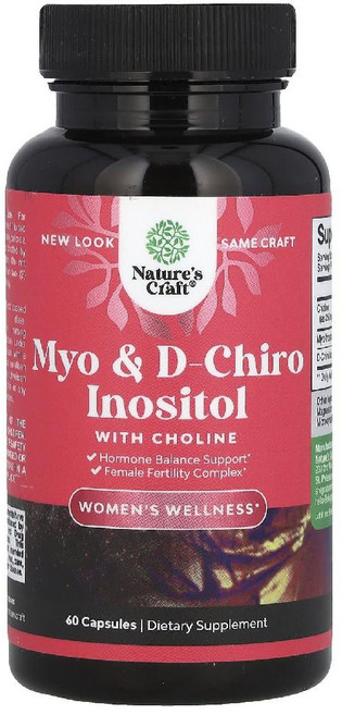네이처스크래프트 이노시톨 Myo D-Chiro Inositol Choline 캡슐 60정, 1개