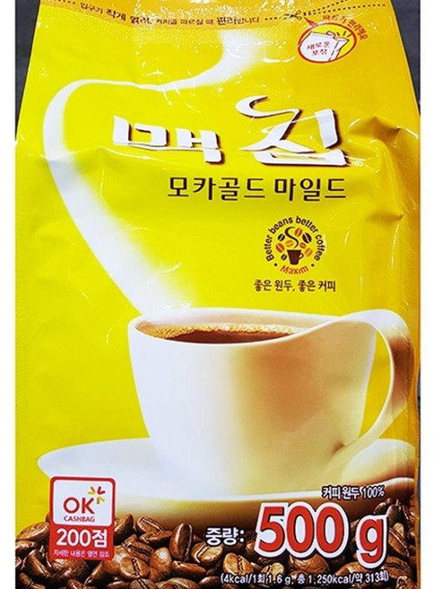 식자재 커피 모카 골드 맥심 500g 리필 업소용 식당용 업소-72394EA sj1*77681gZ, 1개, 1개입