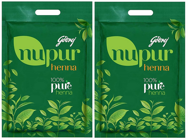 Godrej Nupur Henna 고드레즈 누푸르 헤나 파우더 14.1oz(400g) 2팩