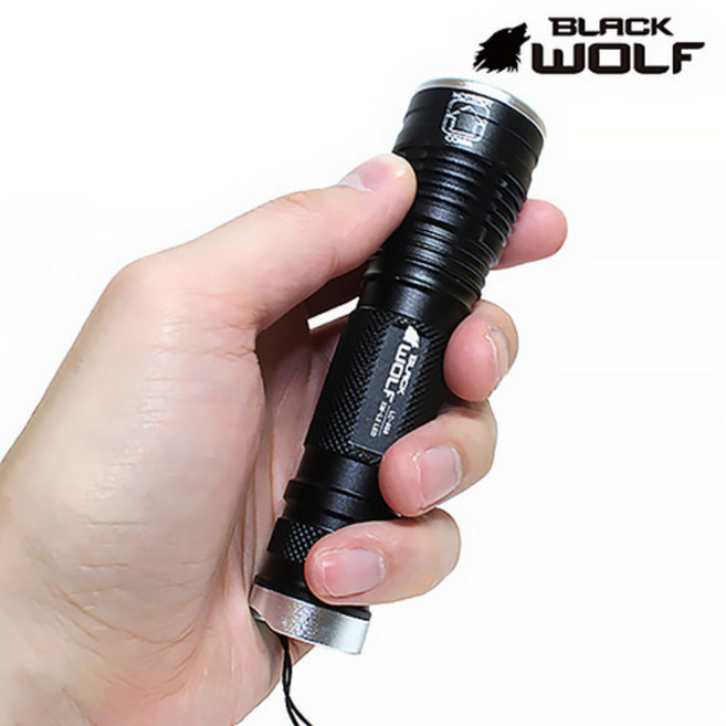 (블랙울프) 미니줌랜턴(CREE L2)(랜턴집포함), 블랙, 1개