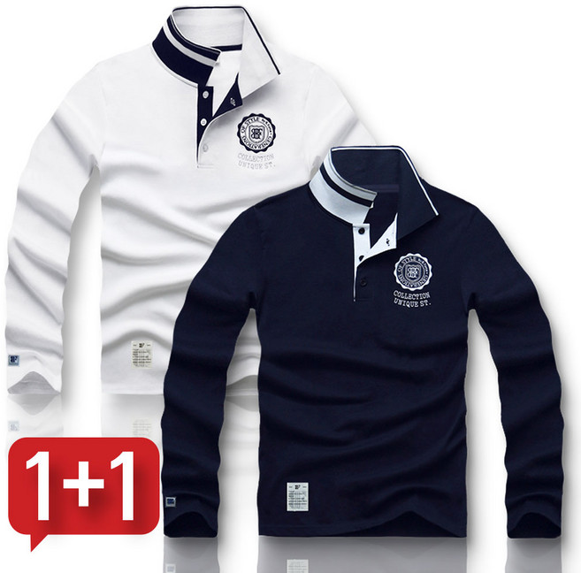 블루포스 레토른 긴팔 카라티 1+1 세트 [2장 묶음] 남자 티셔츠 남성 봄 가을 골프티 단체티 남녀공용 커플티 [국내생산]