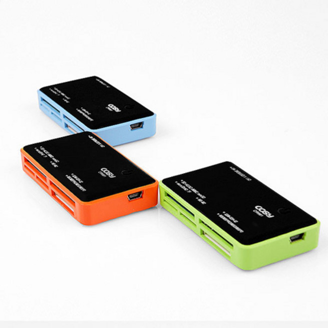 코시 F패널 카드리더 라이터, CR981, 그린, 1개