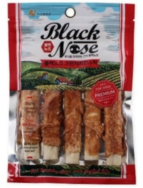 블랙노즈 치킨/오리 스틱 애견 껌 175g 6종 덴탈껌, 03.크런치 치킨스틱 175g, 1개