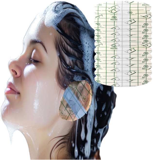 세이브마스터 성인 귀 방수 스티커 특 대형 테이프 커버 목욕 밴드 귀막이 귀방수, 대형세트, 80개