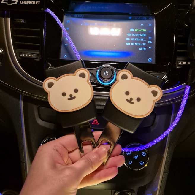 귀여운 라떼곰 안전벨트 연장 클립 세트 길이 확장 캐릭터 카시트 악세사리, 라떼곰돌이세트, 1개