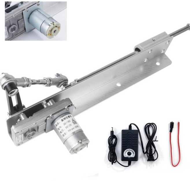 미니 텔레스코픽 선형 액추에이터 3-15CM 조정 가능한 텔레스코픽 로커 액추에이터 24V DC 감속 기어 모터, 45rpm, [01] 24V용