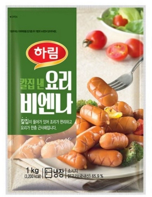 칼집낸요리비엔나 1KG/하림-, 5개, 1kg