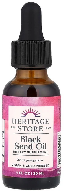 Heritage Store Black Seed Oil 1 fl oz 30 ml, 29.574 ml - 쿠팡