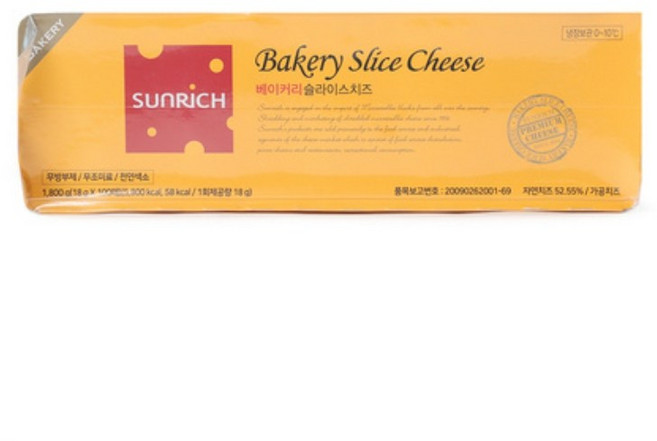썬리취 베이커리 슬라이스치즈, 1.8kg, 21개