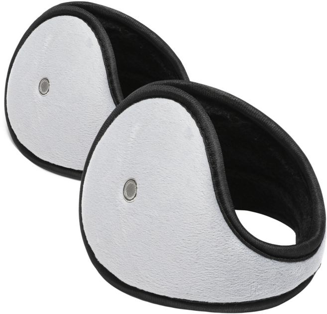 앨라모 방한 귀마개 기모 귀도리 플러피 귀덮개, 2개, 그레이