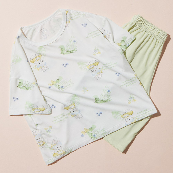 스콕스 여아 아동 여름 상하 반팔 파자마 냉감 잠옷 세트