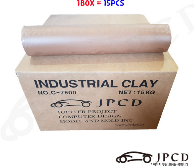 JPCD Recycle 공업용 클레이(15PCS) 산업 디자인 클레이 모델링 조형 조소, 황토색, 15kg