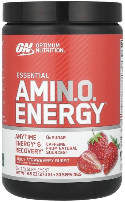 옵티멈 뉴트리션 에센셜 아미노 에너지 쥬시 스트로베리 버스트 Optimum Nutrition Essential Amin.O. Energy® Juicy Strawberry Bur, 1개, 270g - 쿠팡