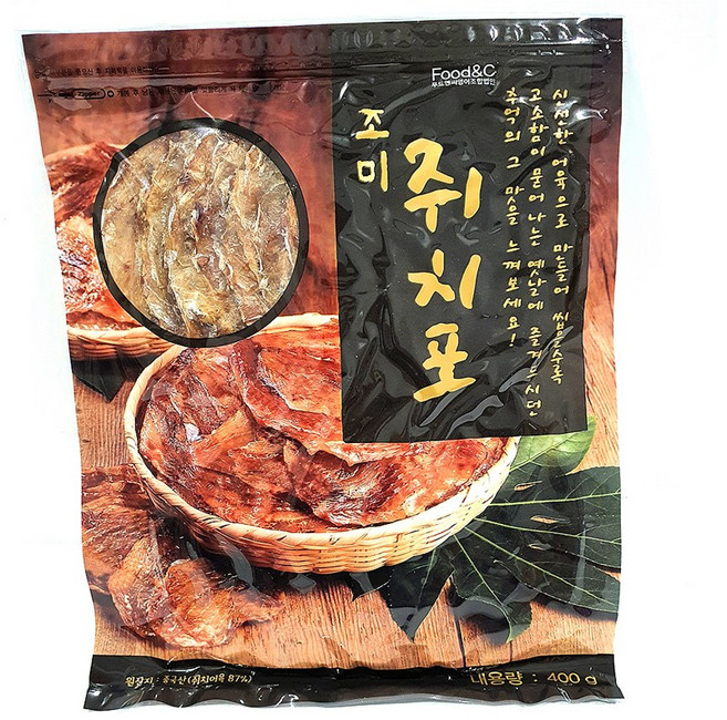 코스트코 푸드앤씨 조미 쥐치포 400G [아이스박스], 1개