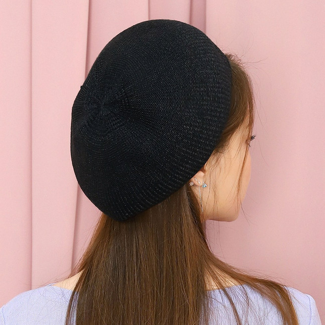 봄 여름 지사 면 여성 화가 빵모자 베레모