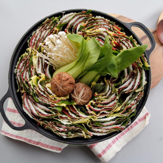 고기가좋다 밀푀유나베 샤브샤브 캠핑밀키트 완제품, 1개, 1kg