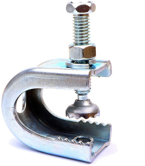 국산 C형 형강 잔넬 클램프 악어 이빨 55 49 28 3/8 크램프 C형강 파이프 행가 전산 볼트 덕트 각파이프 브라켓 집게 운반 고정, 1개