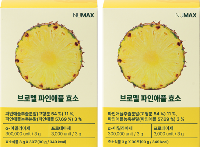 뉴맥스 브로멜 파인애플 브로멜라인 효소 30p, 3g, 60개