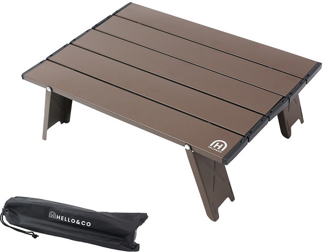 캠핑 솔로 백패킹 테이블, 다크브라운