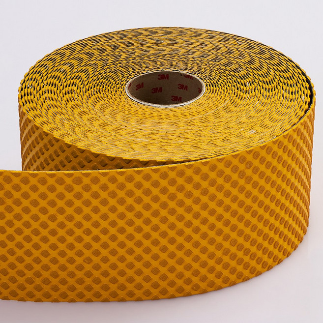 3M 차선테이프 논슬립 나무데크 도로용 계단 아파트 주차장 미끄럼방지 테이프, 노랑, 152mm x 22M, 1개
