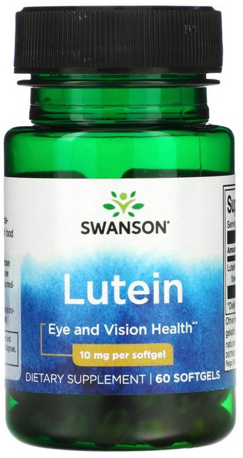 스완슨 루테인 10mg 60 소프트젤 캡슐 Swanson Lutein Softgels, [현지직배송] 10 mg, 1개