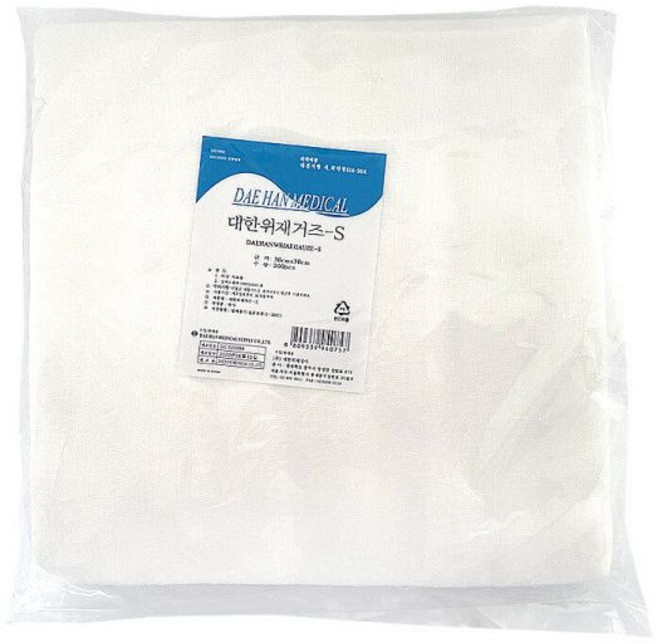 대한위재 절단거즈 30cmX30cm 200매 드레싱 거즈, 1개