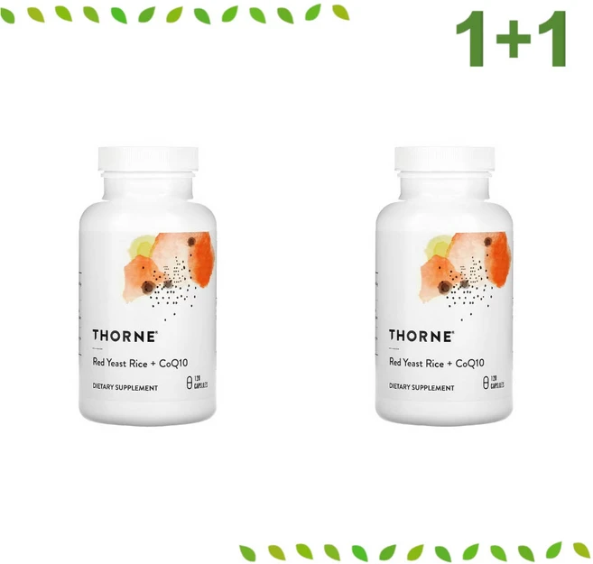 1+1 쏜리서치 홍국쌀 600mg 120 캡슐 코엔자임Q10 류신 코엔자임큐텐 글루텐프리, 120정 - 쿠팡