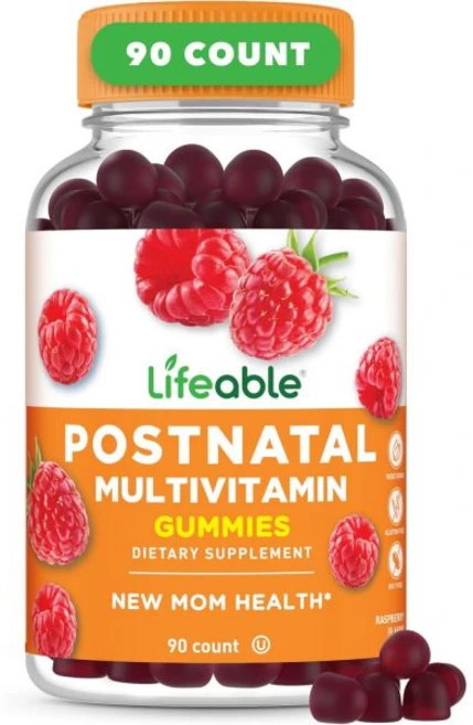 Lifeable Postnatal Multivitamin with Iron Choline and Iodine | Great Tasting Postnatal Vitamins f - 쿠팡
