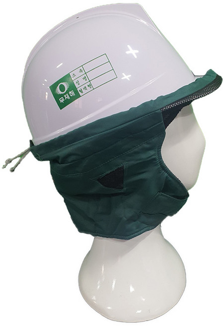 스왈록 안전모용 방한대 Cold stop 콜드스탑 안전모방한 투습 방품 방수 발수 오염방지, 1개, 다크그린, 1개입