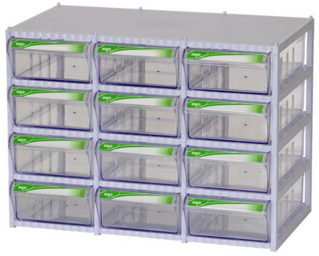 중앙브레인 12칸 다용도 부품 수납함 CA507, 단품