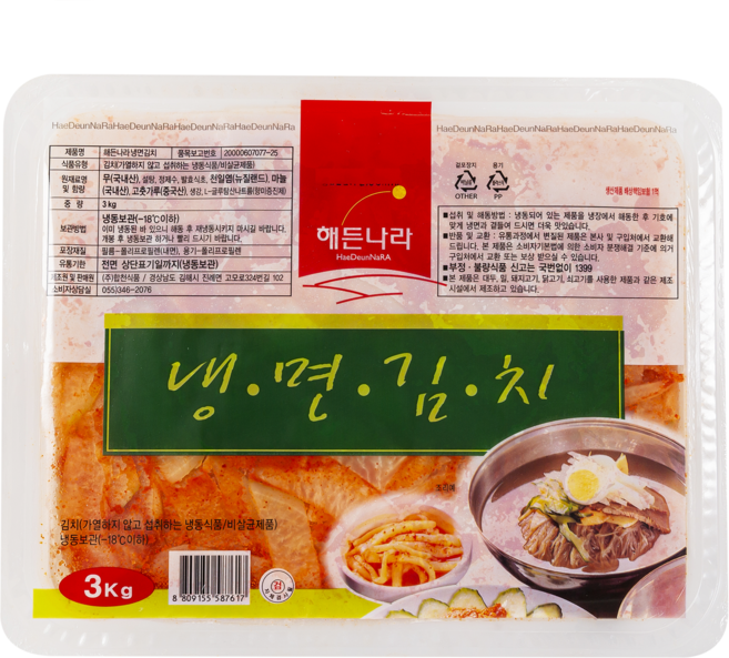 해든 아삭달콤 여름별미 냉면김치, 3kg, 1개