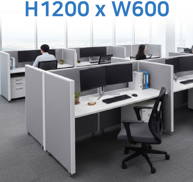 파티션세상[45T PVC 우드] 책상파티션 책상가림막 목재 우드파티션 사무실 칸막이 사무용파티션 사무실파티션, 원톤그레이-높이1200 x 가로600