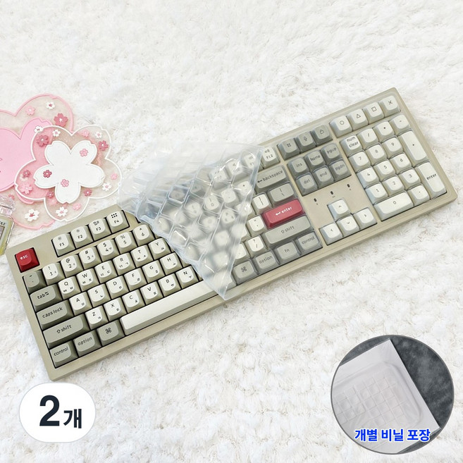 키크론 K10 PRO SE2 키스킨 기계식 키보드덮개 실리콘 커버, 2개, 투명
