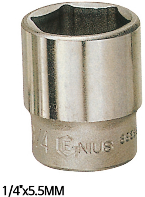 지니어스 핸드소켓 복스알 임팩소켓 1/4in x 5.5mm, 1개