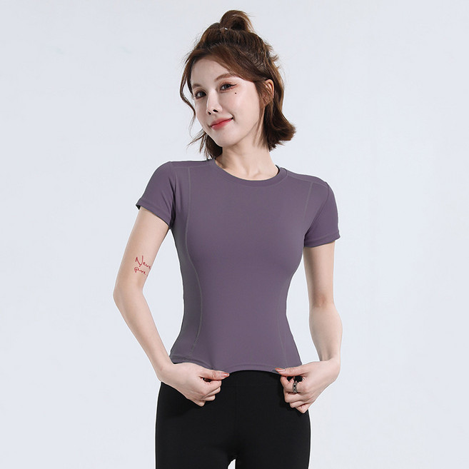 쿨쉐어 여성용 요가 필라테스 반팔 티셔츠 상의