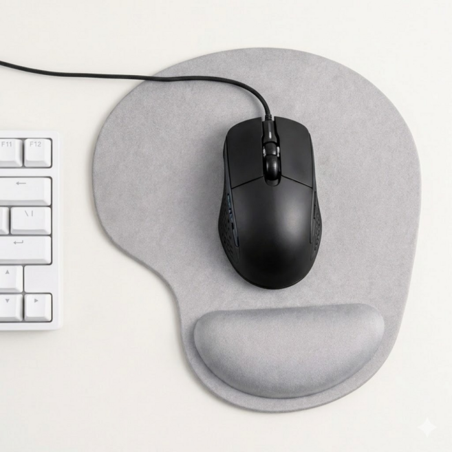 도도몰 손목 보호 마우스패드 메모리폼, 1개, 그레이