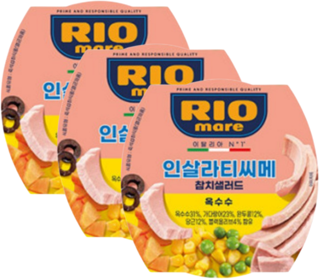 리오마레 인살라티씨메 참치샐러드 옥수수 160g 3개