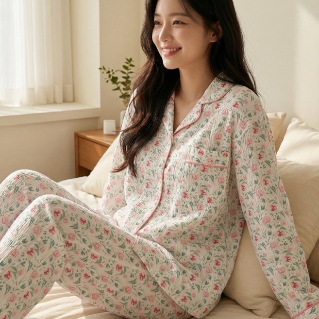 그로스엘 여성 잠옷세트 55-77사이즈 데일리 파자마