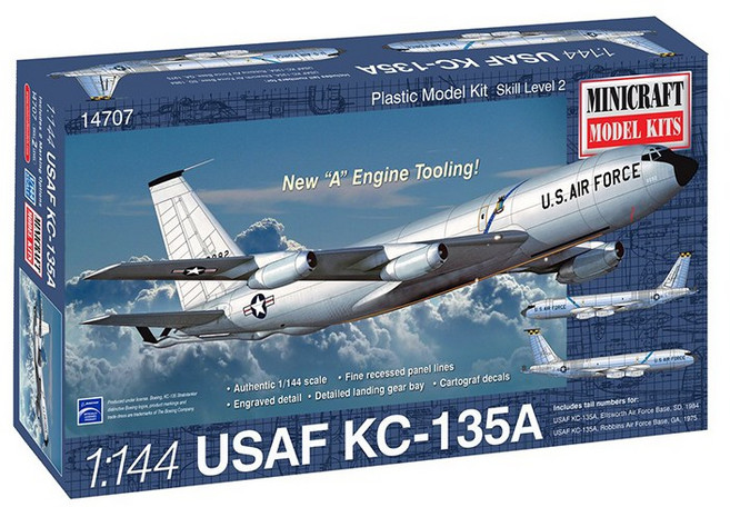 CHM14707 1대144 KC-135A 스트라토탱커 공중 급유기-카르토그라프 데칼 포함, 단품, 1개