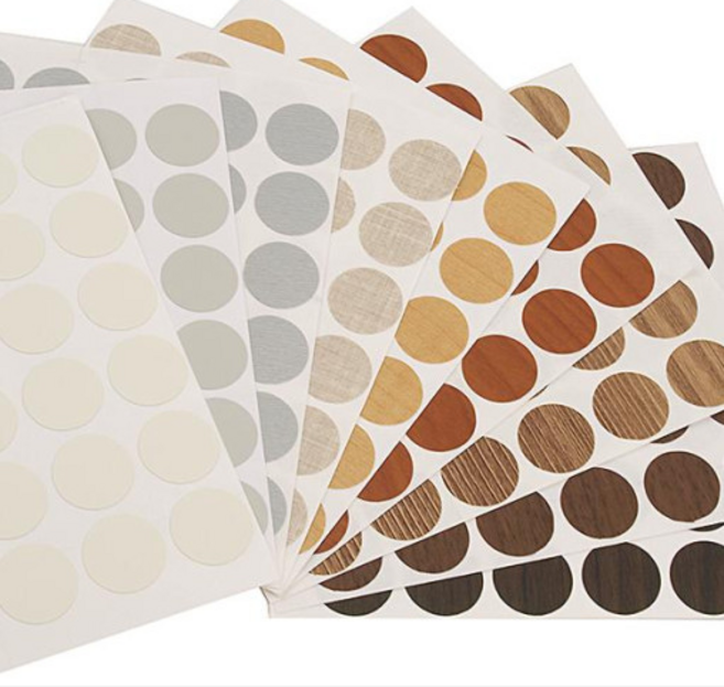 못자국 싱크대 하부장 나사구멍 스티커 보수제 매꾸미, 무늬백색30개, 1개